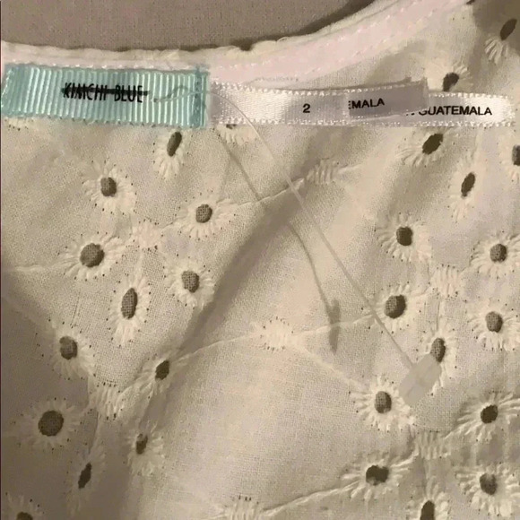 KIMCHI BLUE WHITE EYLET COLUMN MIDI DRESS - Picture 4 of 6